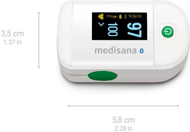Medisana PM 100 CONNECT SATURATIEMETER Bloeddrukmeter Wit