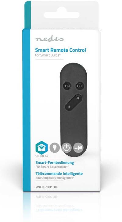 Nedis SmartLife Afstandsbediening | Alleen voor WIFILRXXX lampen | Aantal knoppen: 4 | Android IOS Smart home accessoire Zwart