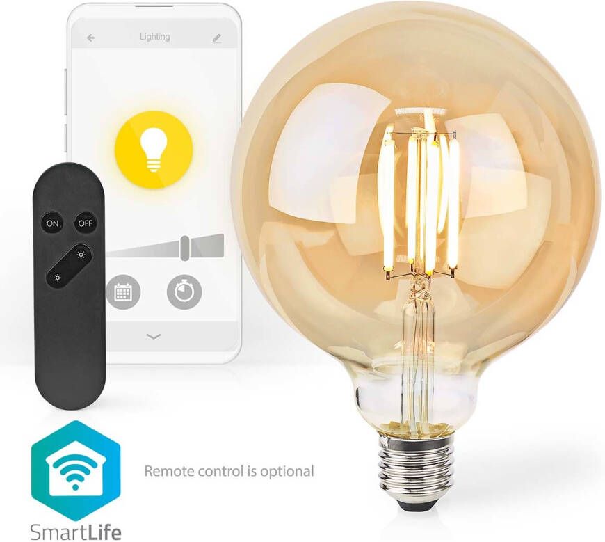 Nedis SmartLife LED Filamentlamp | Wi-Fi | E27 | 806 lm | 7 W | Warm White
