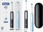 Oral-B iO 3-pack 2 stuks zwarte en blauwe elektrische tandenborstels 2 opzetborstels 1 reisetui - Thumbnail 3