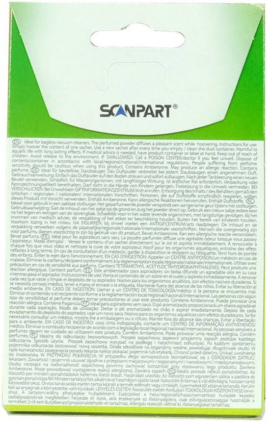 Scanpart Parfumair geurparels zomerweide 4x6g Stofzuiger accessoire Groen