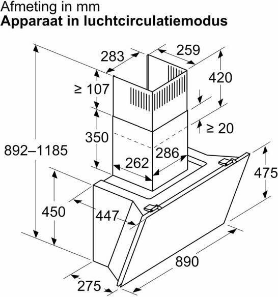 Siemens LC91KLT60 Schouwkap Zwart