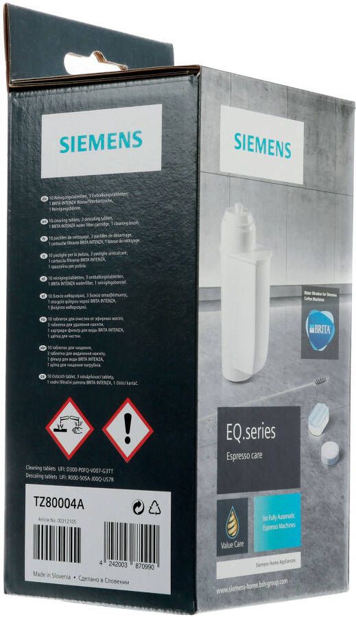 Siemens Onderhoudsset TZ80004A Koffie accessoire Blauw