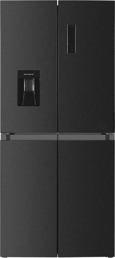 Frilec BONNMD460-WS-150-041CDI Amerikaanse koelkast Zwart