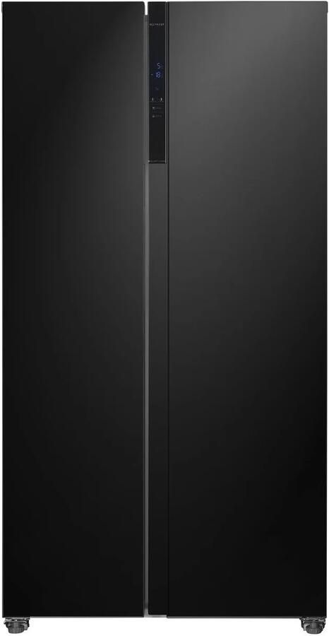 Frilec BONNSBS-630-040CB Amerikaanse koelkast Zwart