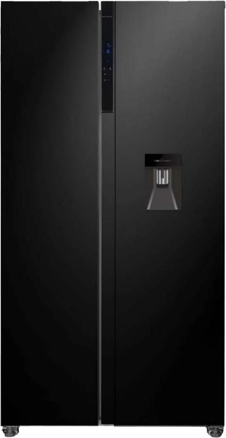 Frilec BONNSBS-680-WS-040CB Amerikaanse koelkast Zwart