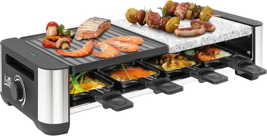Fritel RSG 3280 Raclette grill met 2 in 1 bakplaat steengrill en raclette functie 1400 W - Foto 2
