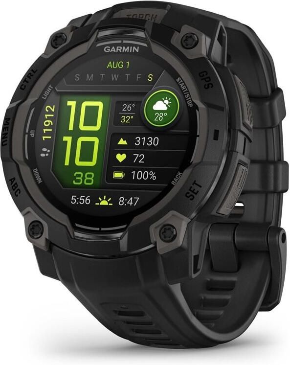 Garmin Instinct 3 45mm AMOLED Black Bezel with Black Band Smartwatch Zwart - Foto 2