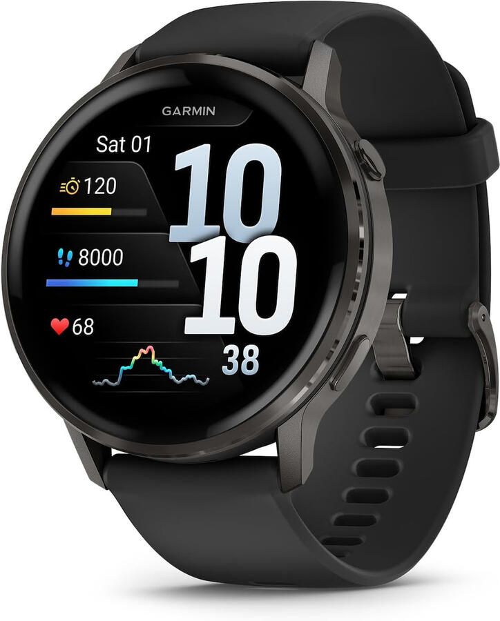 Garmin Venu 4 45 mm met zwarte siliconen band - Foto 2
