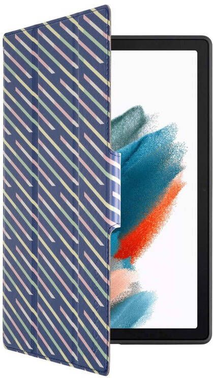Gecko Stripes kids cover Samsung Tab A8 10.5 (2021) Tablethoesje Roze
