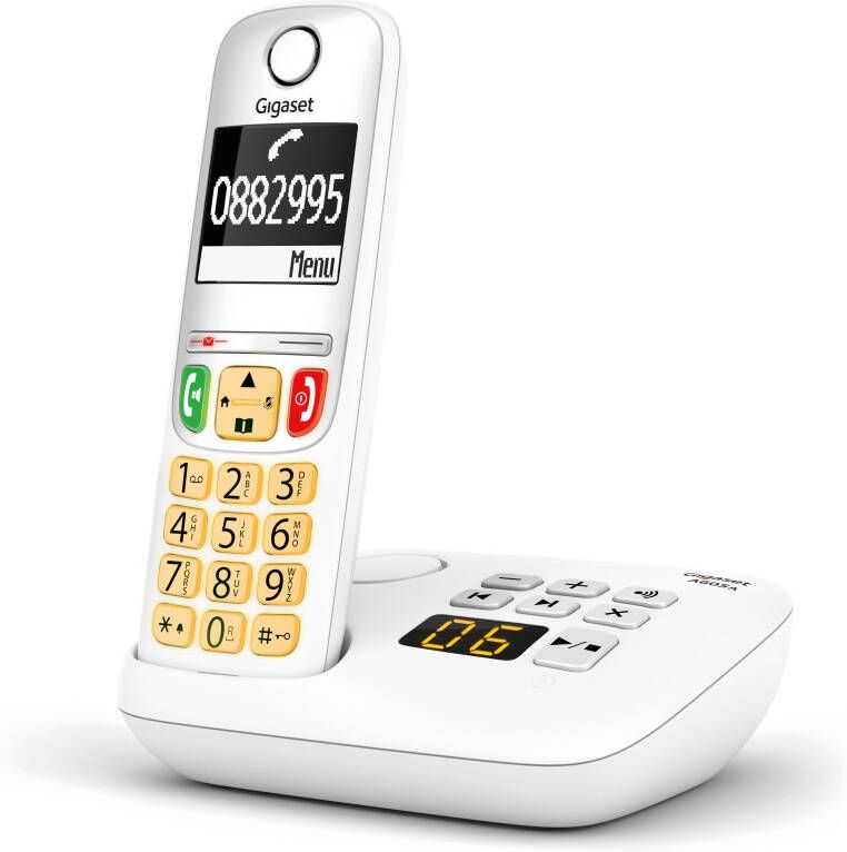 Gigaset A605A draadloze huis telefoon met antwoordapparaat wit