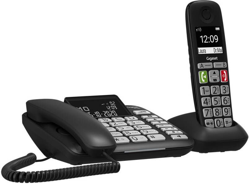 Gigaset DL780 Combi seniorentelefoon Huistelefoon Zwart