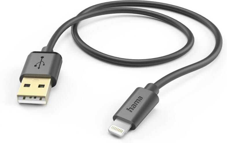 Hama Charging Cable USB-A Lightning 1.5 m Oplader Zwart