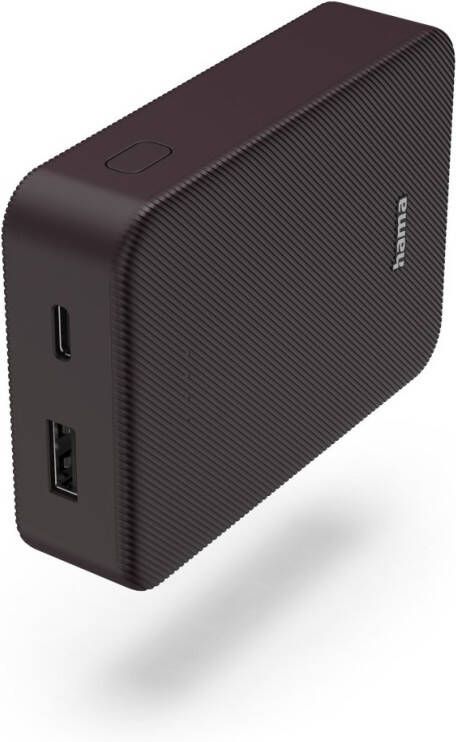 Hama Colour 10 Power Pack 10000 mAh 2 Outputs:USB-C USB-A Powerbank Paars