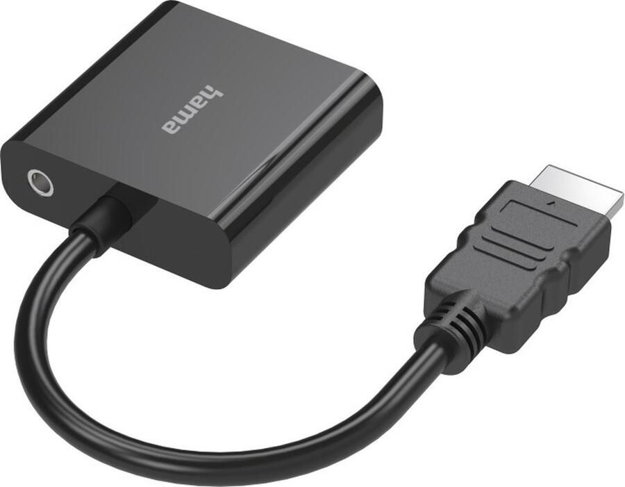 Hama Adapter HDMI VGA met 3.5mm jack stereo Optische kabel Zwart