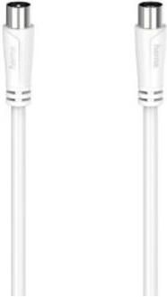 Hama Antennekabel coax-stekker coax-koppeling 10 0 m 90 dB TV accessoire Wit
