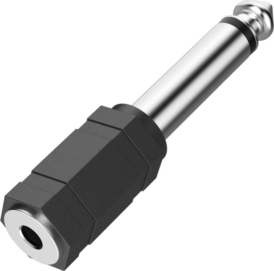 Hama Audio-adapter 3 5mm jack koppeling mono 6 3mm jack stekker mono Mini jack kabel Zwart