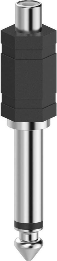 Hama 00205188 Cinch Jackplug Audio Adapter [1x Cinch-koppeling 1x Jackplug male 6 3 mm] Zwart