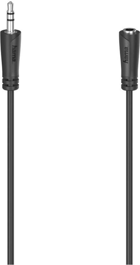 Hama Audio-verlengkabel 3 5-mm-jack koppeling stereo 1 5 m Mini jack kabel Zwart