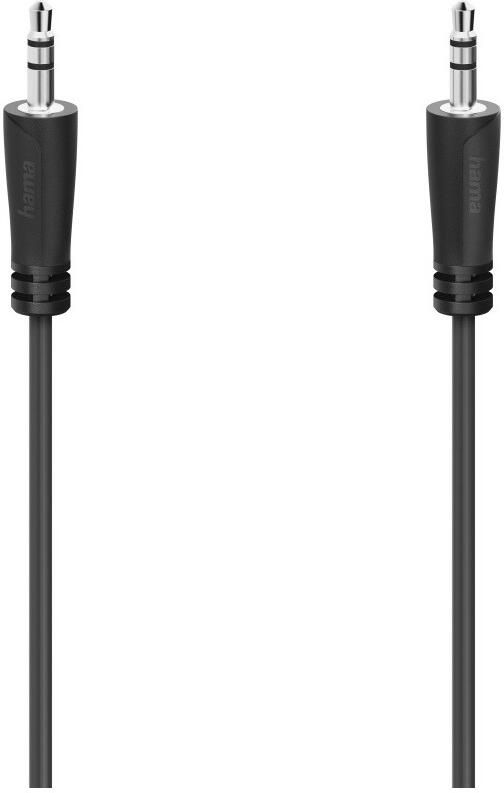 Hama Audiokabel 3 5-mm-jack 3 5-mm-jack stereo 5 0 m Mini jack kabel Zwart