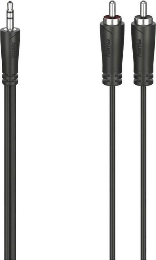 Hama AUDIOKABEL 3 5-MM-JACK-STEKKER 2 CINCH-STEKKER STEREO 1 5 M Audio kabel Zwart