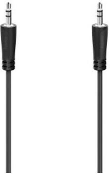 Hama Audiokabel 3 5mm jack 3 5mm jack stereo 0 5 m Mini jack kabel Zwart
