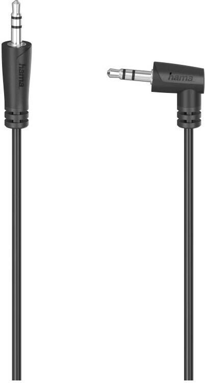 Hama AUDIOKABEL 3 5MM JACK 90 GRADEN 3 5MM JACK STEREO 0 5 M Audio kabel Zwart
