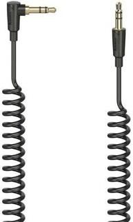Hama Audiokabel Flexi-Slim spiraal 3 5-mm-jack-st. 90 stekker stereo 1 5 m Luidspreker kabel Zwart