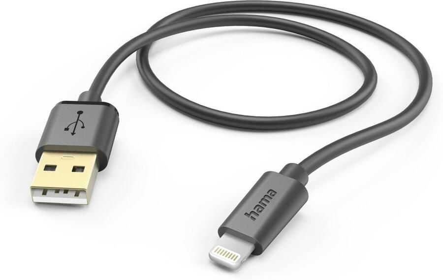Hama Charging Cable USB-A Lightning 1.5 m Oplader Zwart