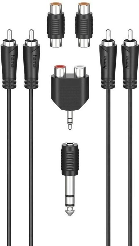 Hama Cinch-aansluitset 2 5 m TV accessoire Zwart