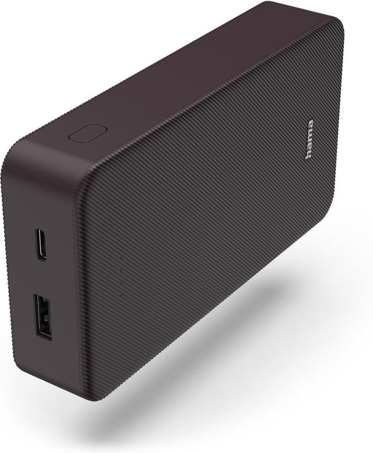 Hama Colour 20 Power Pack 20000 mAh 2 Outputs:USB-C USB-A Powerbank Paars