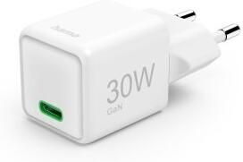 Hama Fast Charger USB-C PD QC GaN Super-Mini Charger 30 W Oplader Wit