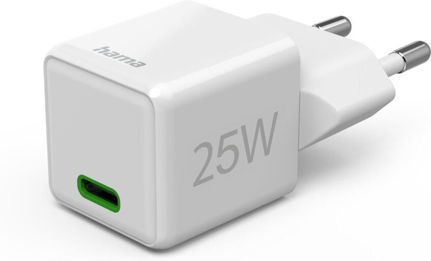 Hama Fast Charger USB-C PD Qualcomm Super-Mini Charger 25 W Oplader Wit