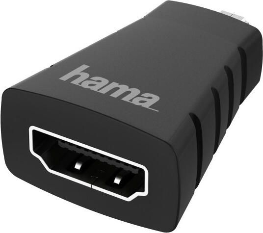 Hama HDMI-adapter micro-HDMI-stekker HDMI-aansluiting Ultra-HD 4K HDMI kabel Zwart
