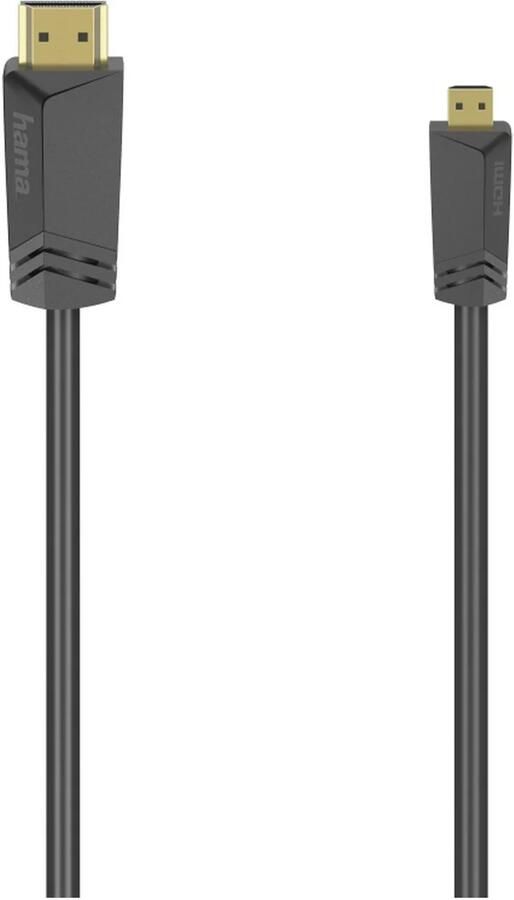 Hama High-speed HDMI-Kabel con. Type A con. Type D (Micro) ethernet 1 5 m HDMI kabel Zwart