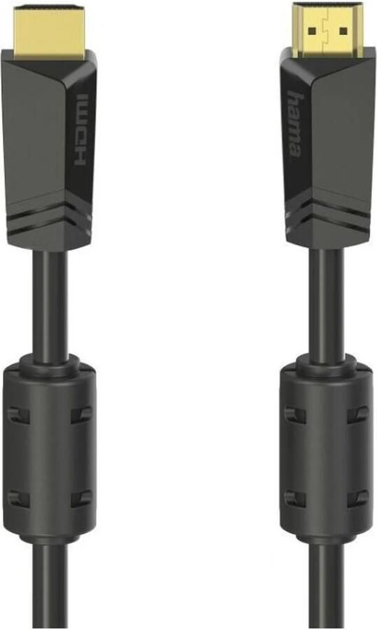 Hama High speed HDMI-kabel connector 4K ethernet verguld 10 0 m HDMI kabel Zwart