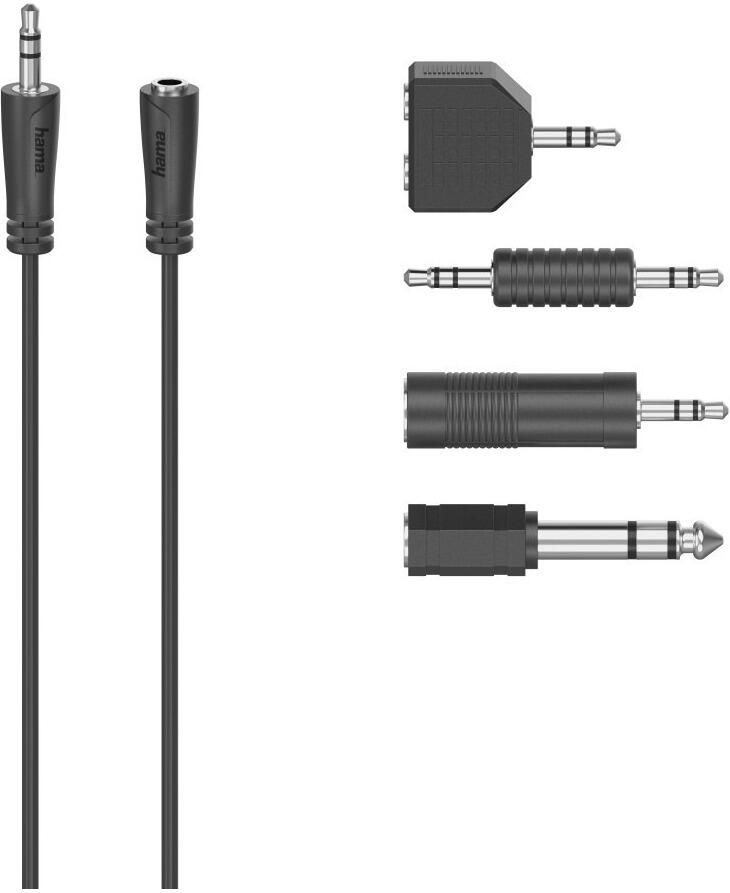 Hama Jack-aansluitset 2 5 m Mini jack kabel Zwart