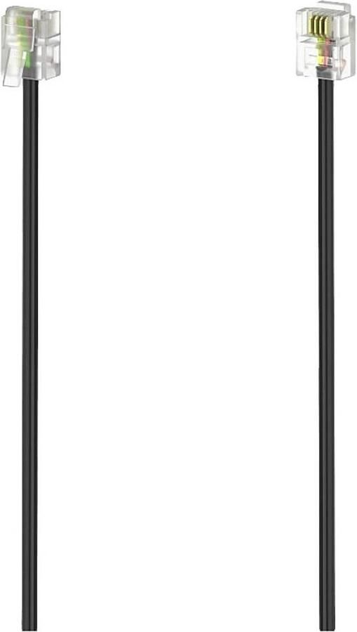 Hama Modulaire kabel stekker 6p4c stekker 6p4c 3 m Kabel Zwart
