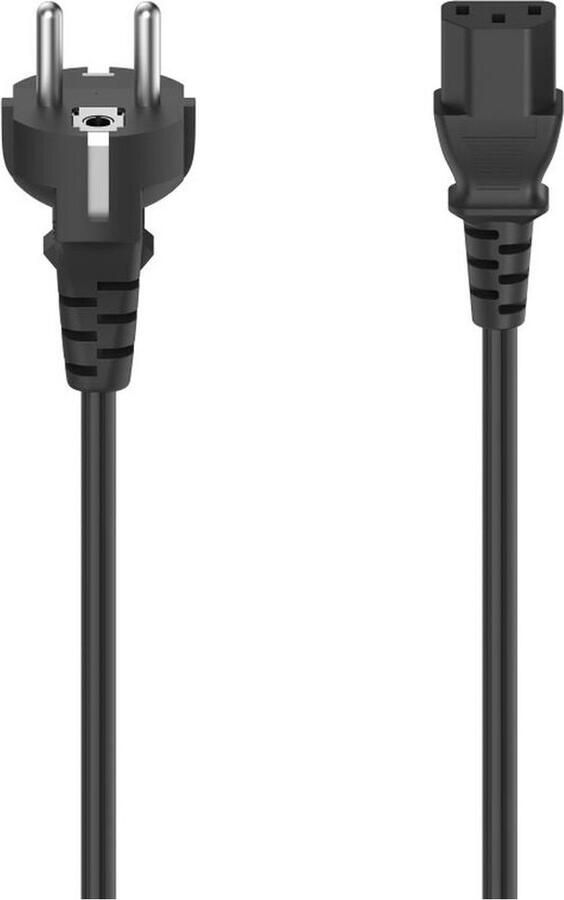 Hama Netsnoer geaarde stekker 3-polige koppeling 1 5 m zwart