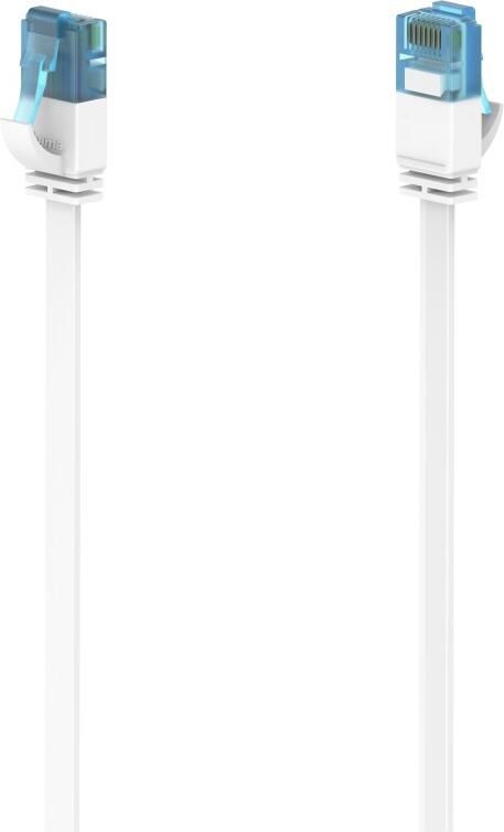 Hama Netwerkkabel CAT-6a 10 Gbit s U UTP plat 15 00 m UTP kabel Wit