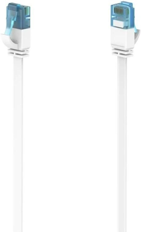 Hama Netwerkkabel CAT-6a 10 Gbit s U UTP plat 5 00 m UTP kabel Wit