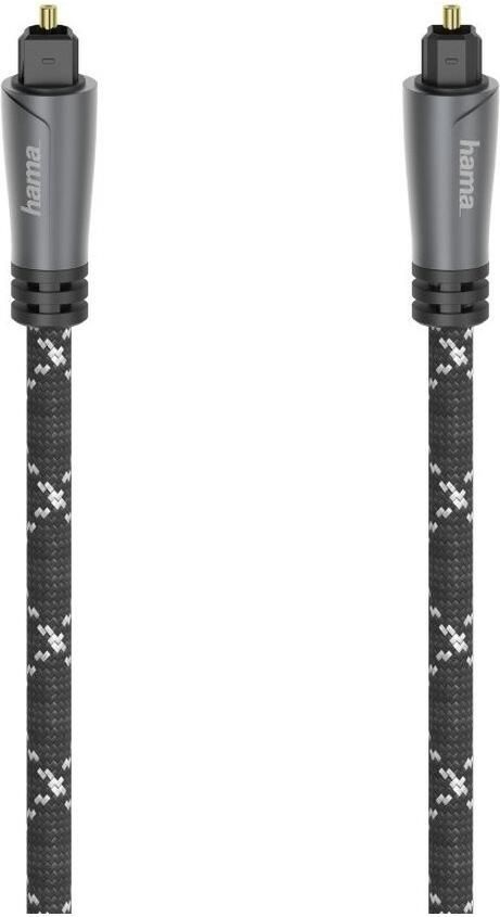 Hama Optische audiokabel ODT-stekker (Toslink) metaal 1 5 m Luidspreker kabel Zwart