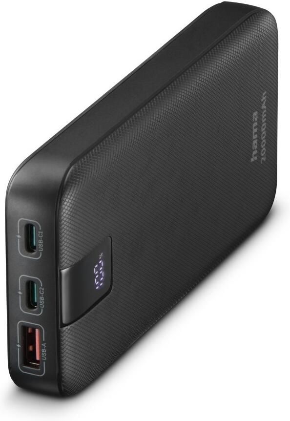 Hama PD 20 Power Pack 20000 mAh Outputs:2x USB-C USB-A Fast Charging Powerbank Grijs