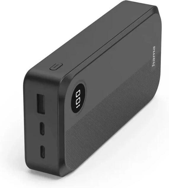 Hama Power Pack 20.000mAh 3 Uitgangen: 2X USB-C 1X USB-A Powerbank Zwart