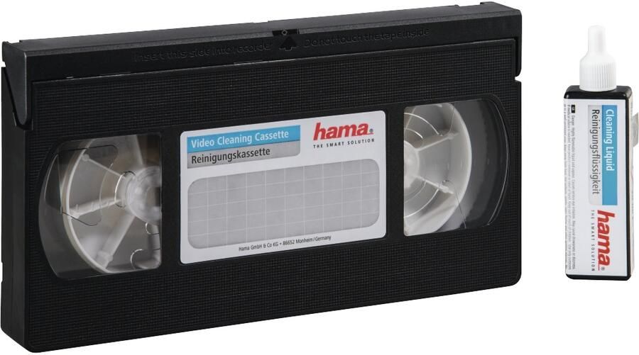 Hama Reinigingscassette VHS S-VHS Audio accessoire Zwart