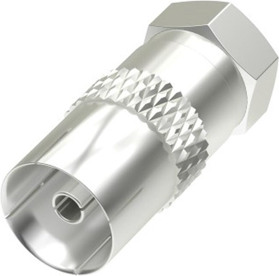 Hama SAT-adapter F-stekker coax-koppeling TV accessoire Zilver