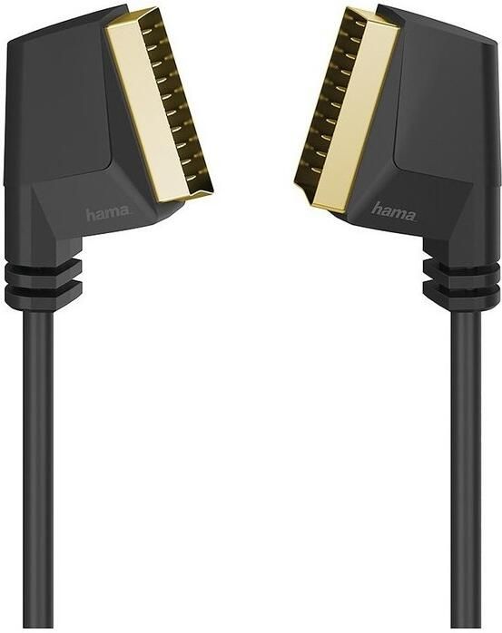 Hama Scart-verbindingskabel stekker verguld 1 5 m TV accessoire Zwart