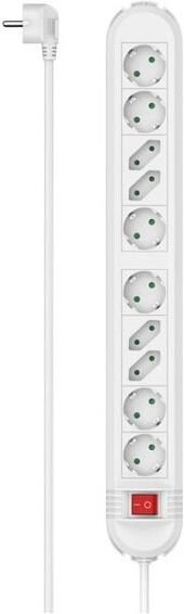 Hama Stekkerdoos 10-voudig schakelaar wandmontage 1 5 m Desktop accessoire Wit