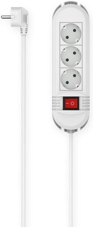 Hama Stekkerdoos 3-voudig schakelaar wandmontage 1 5 m Desktop accessoire Wit