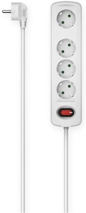 Hama Stekkerdoos 4-voudig schakelaar wandmontage 1 5 m Kabel Wit